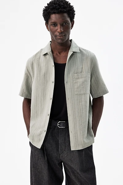 Regular-Fit Linen-Blend Resort Shirt