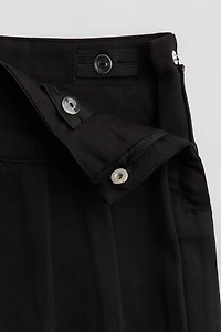 Pleated Twill Skirt