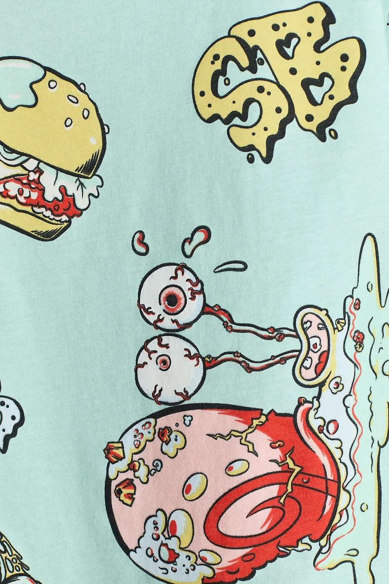 T-shirt en coton avec motif imprimé