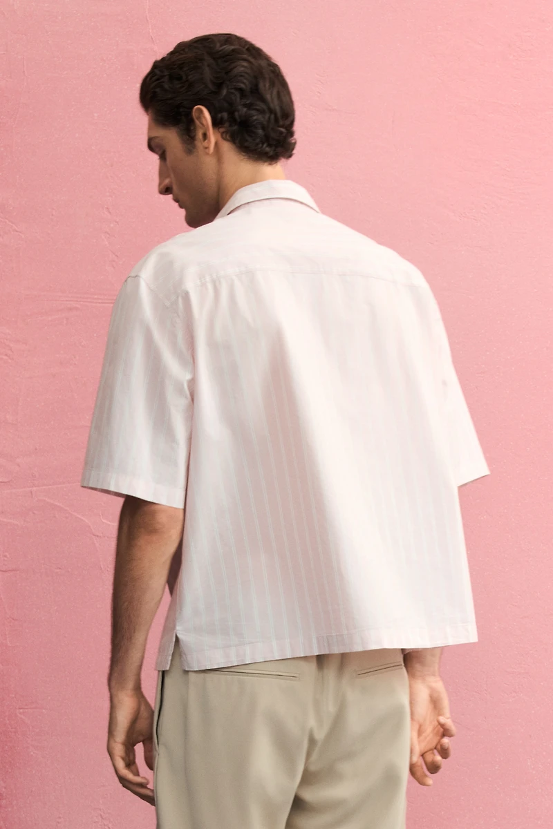 Regular-Fit Boxy Poplin Shirt