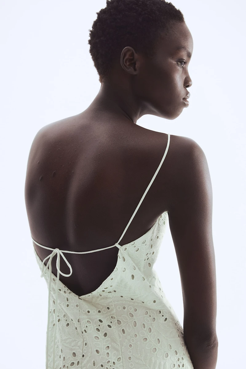 Eyelet-Embroidered Strappy Dress