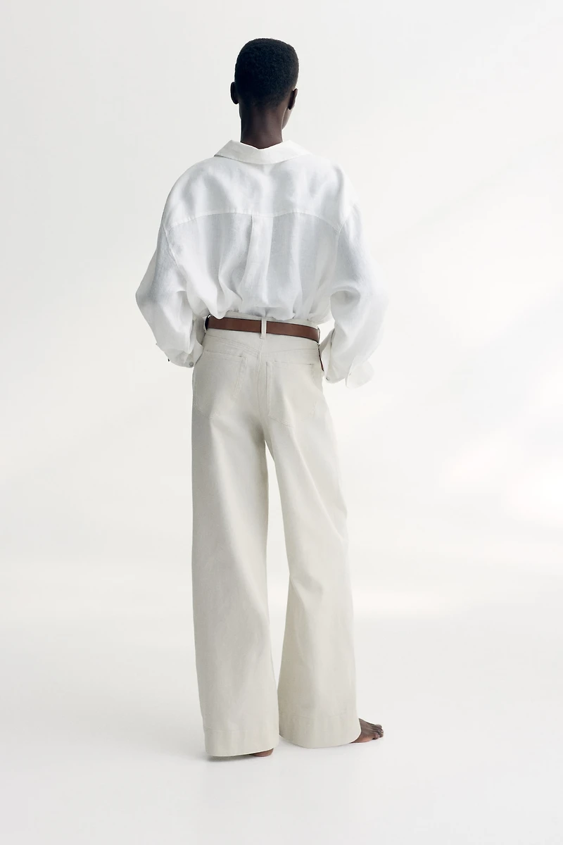 Belted Twill Pants