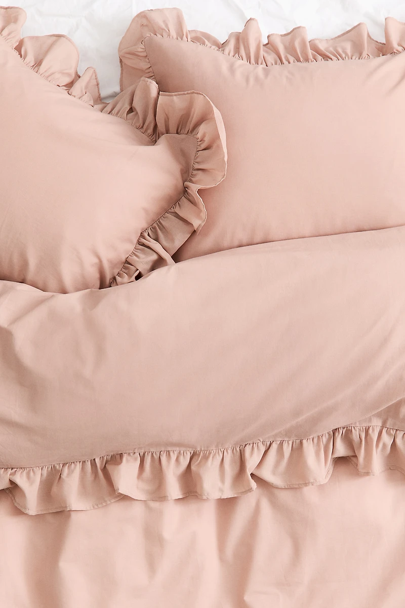 Flounced King/Queen Duvet Cover Set