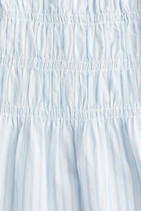 Smocked-Bodice Cotton Dress
