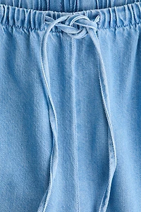 Denim Drawstring Pants