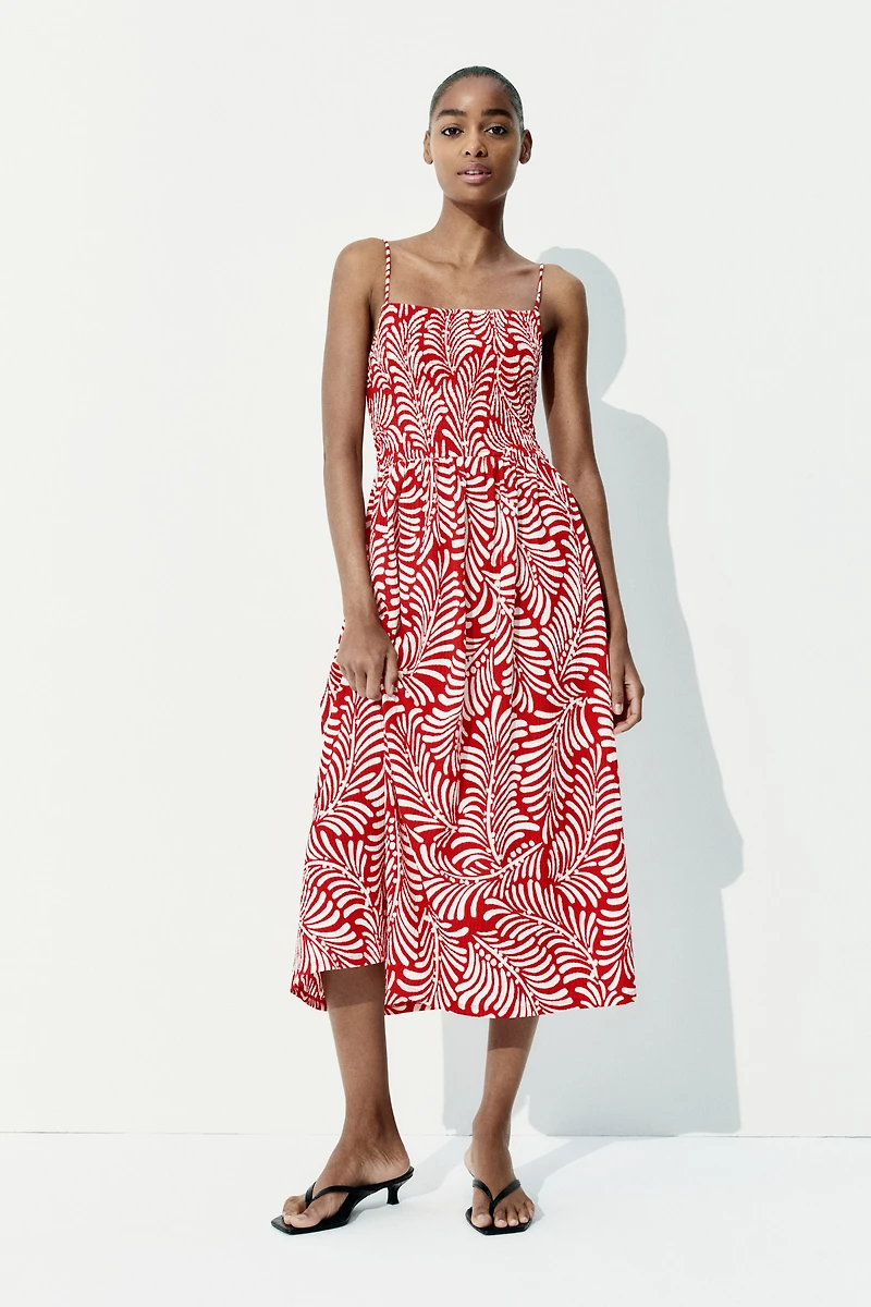 Smocked Strappy Dress