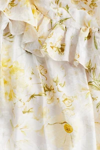 Ruffle-trimmed Midi Dress