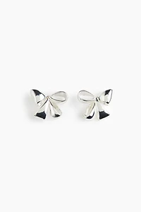 Boucles d'oreilles sur tige en forme de nœud
