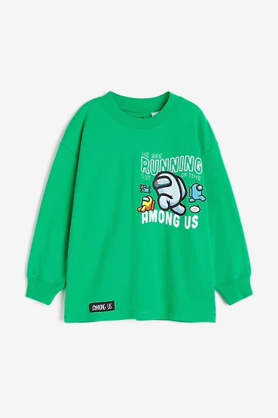 Printed Long-sleeved T-shirt