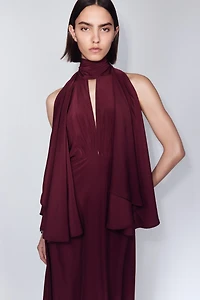 Cape-Sleeved Kaftan Dress