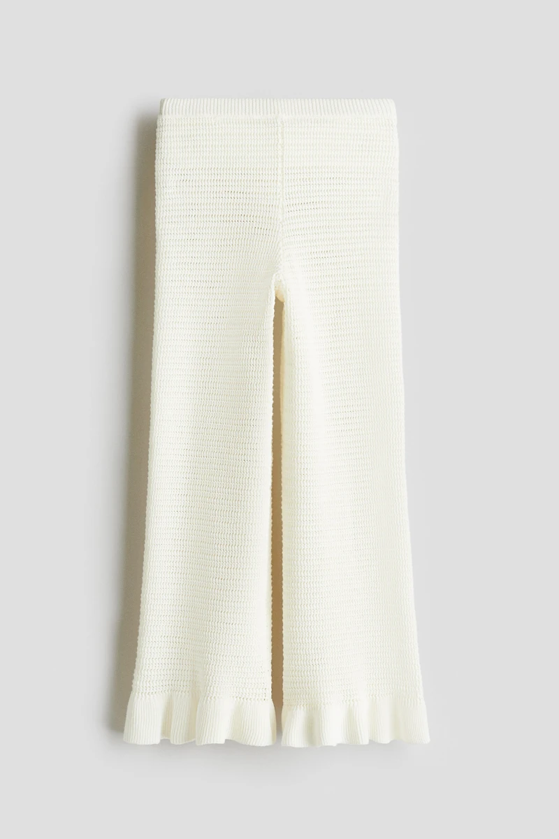 Flared Cotton-Knit Leggings