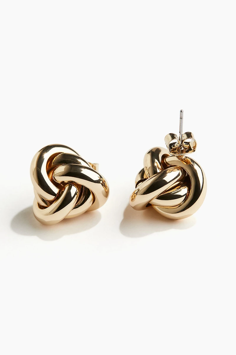 Knot-Shaped Stud Earrings