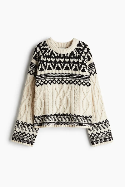 Jacquard-Knit Sweater