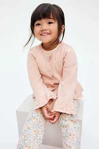 Pointelle-Knit Cotton Cardigan