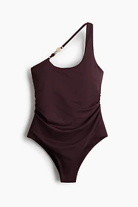 Padded-Cup One-Shoulder Swimsuit
