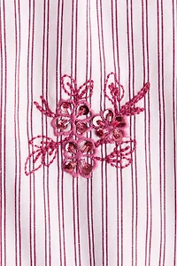 Embellished Cotton Poplin Pajama Shorts