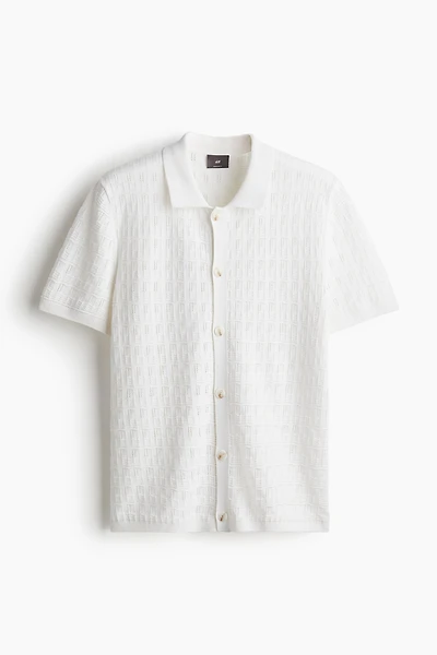 Chemise Coupe Classique en maille pointelle