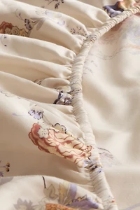 Patterned Satin Fitted Sheet