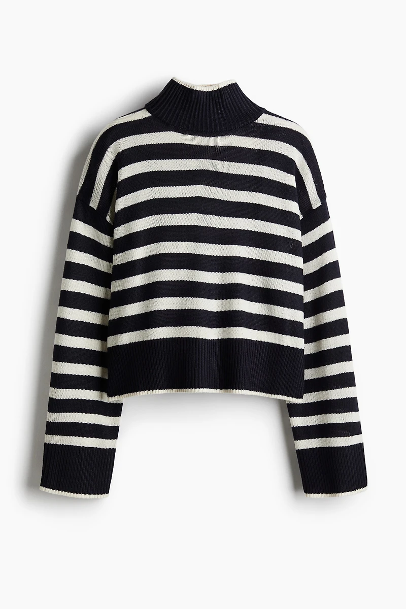 Fine-knit turtleneck jumper