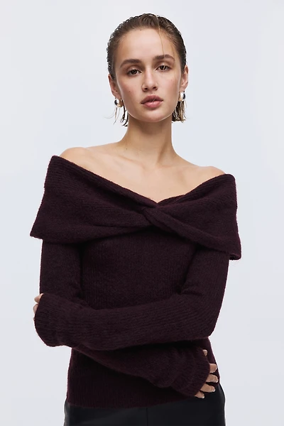 Off-the-Shoulder Sweater