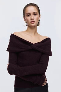 Off-the-Shoulder Sweater