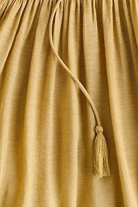 Smocked Cape-Detail Dress