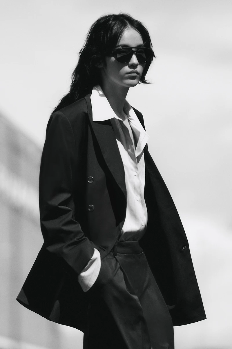 Veston grande taille en sergé