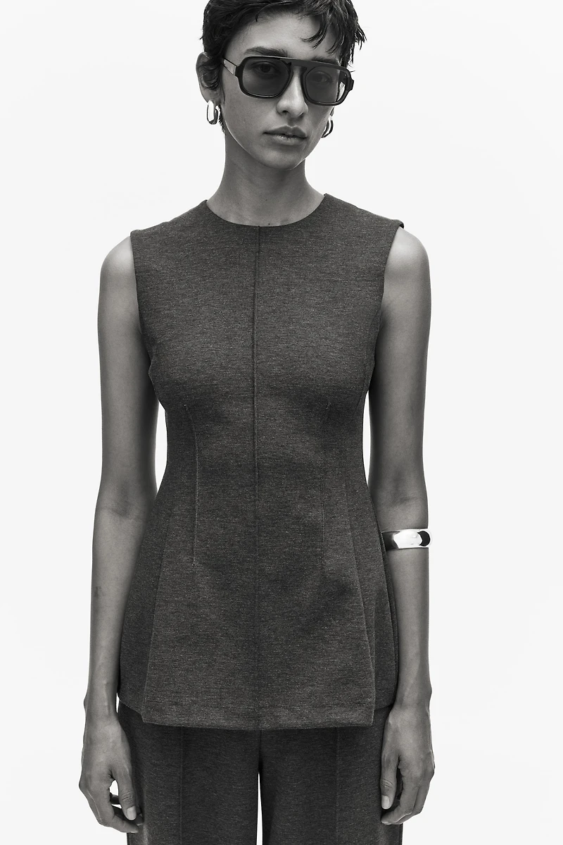 Haut cintré en jersey point de Rome