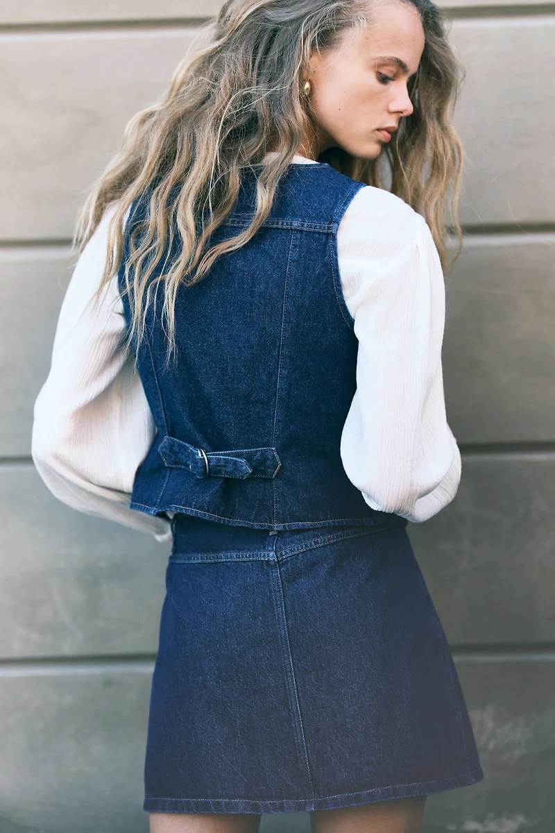 Chandail sans manches en denim