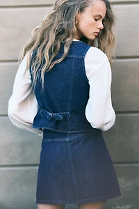 Chandail sans manches en denim