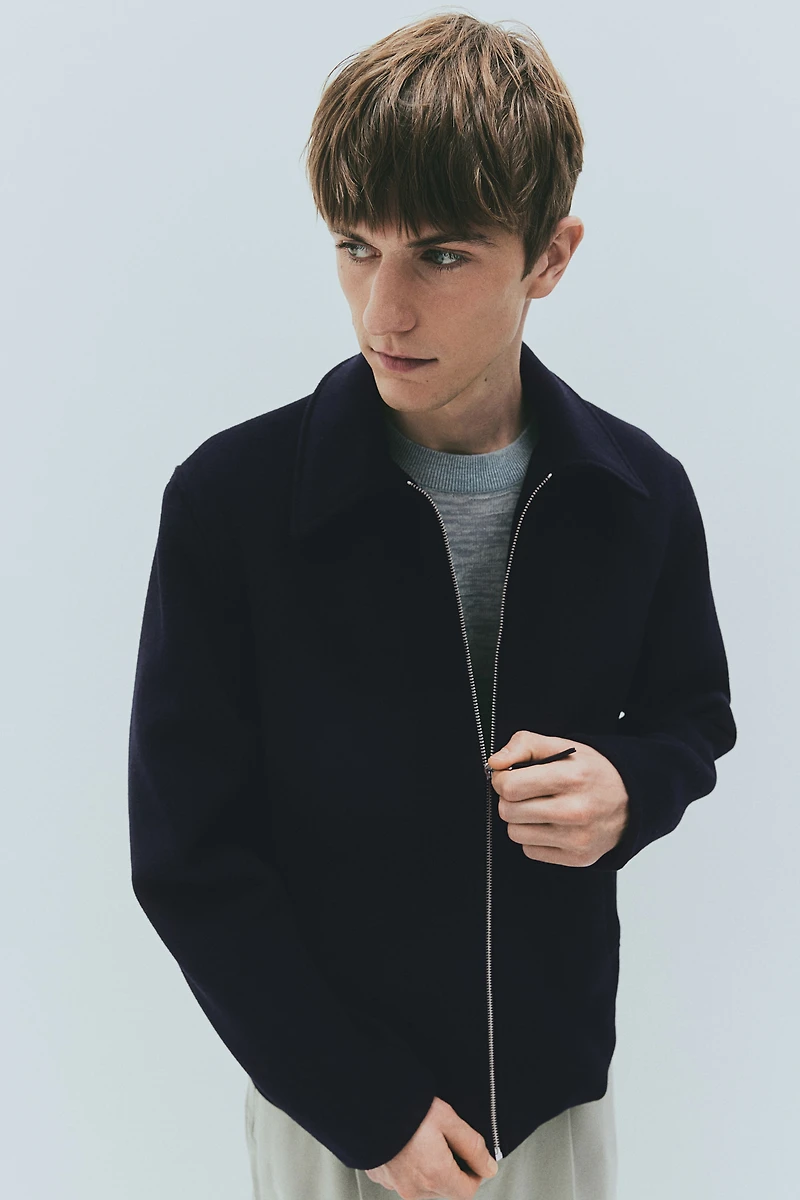 Regular Fit Wool-Blend Shacket