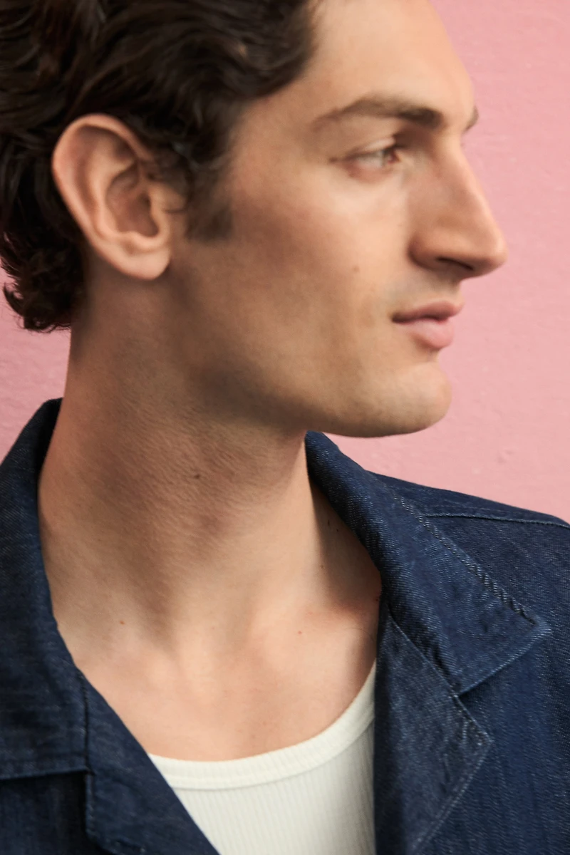 Regular-Fit Denim Resort Shirt