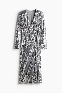 Sequined Wrap Dress
