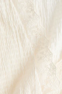 Lace-Trimmed Smocked Top