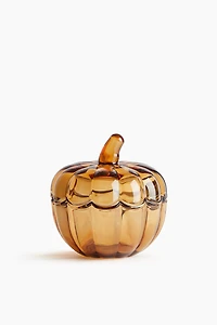 Small Pumpkin-Shaped Glass Jar