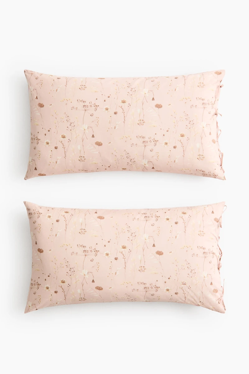 Lot de 2 taies d'oreiller fleuries