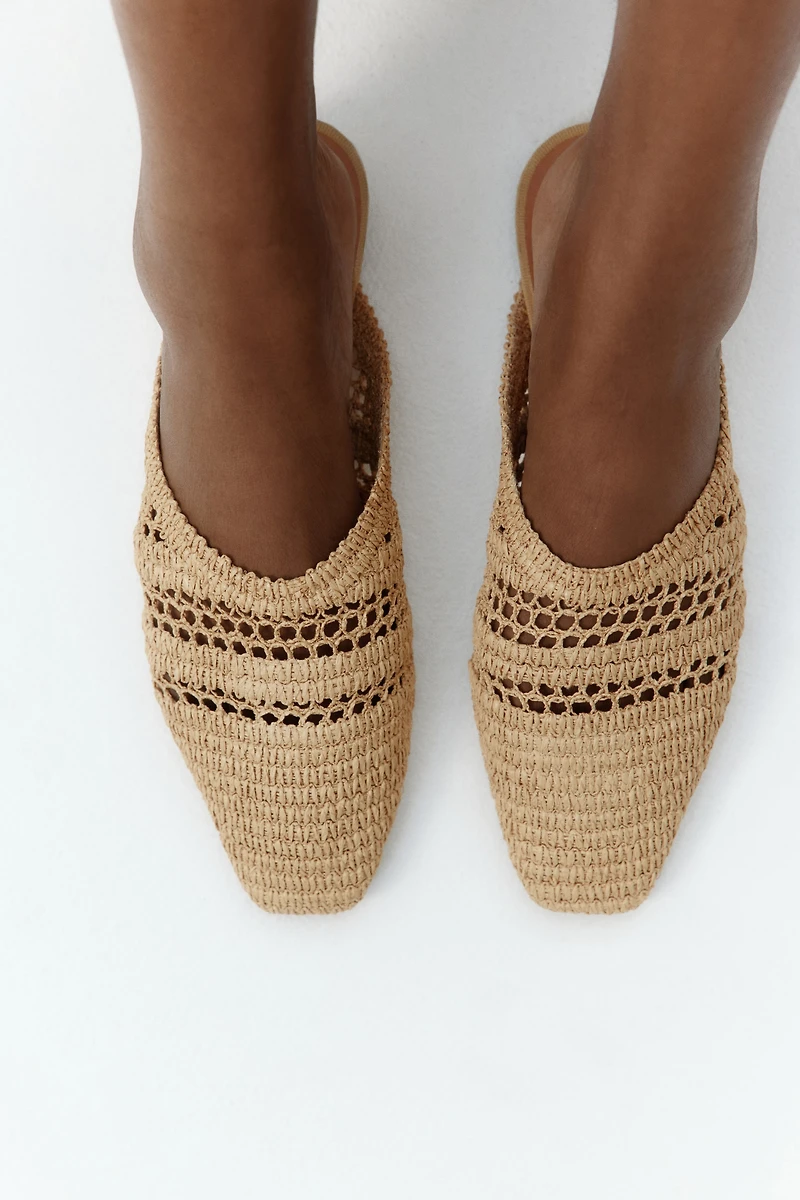 Mules en paille