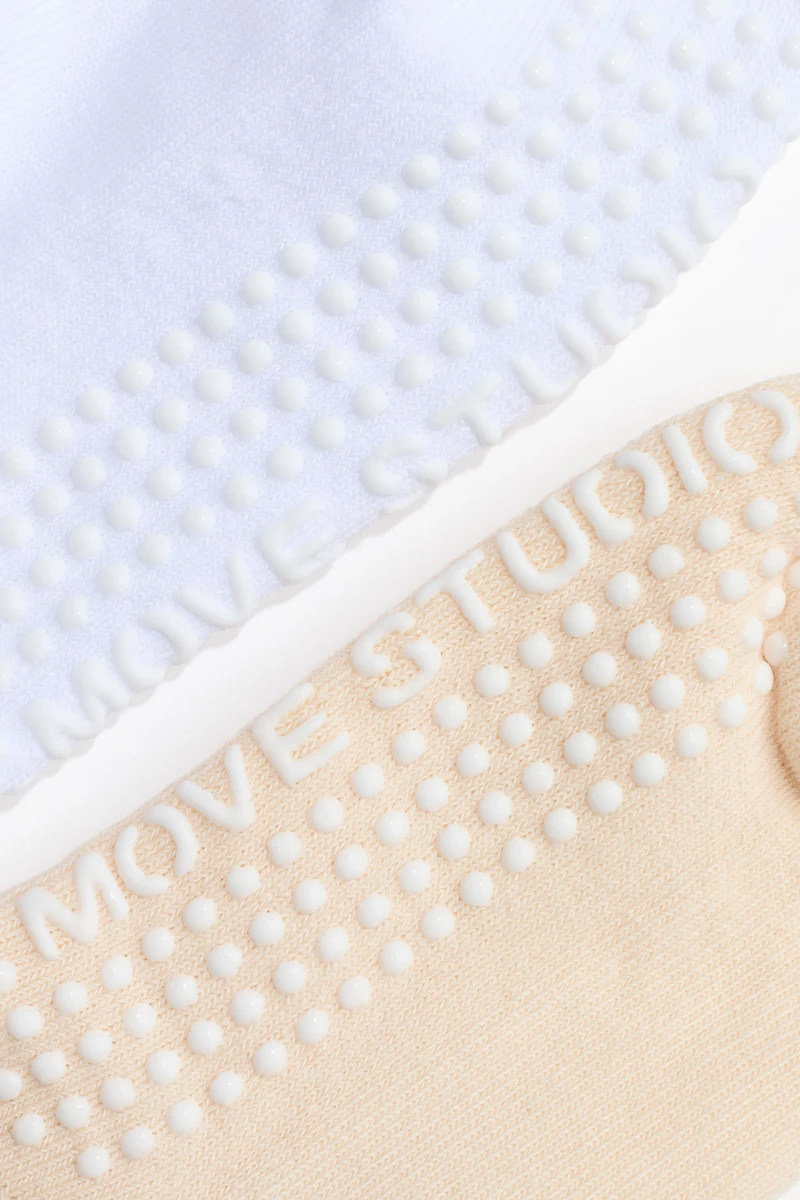 2-Pack Non-Slip Yoga Socks