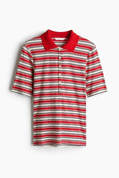 Ribbed Polo Shirt