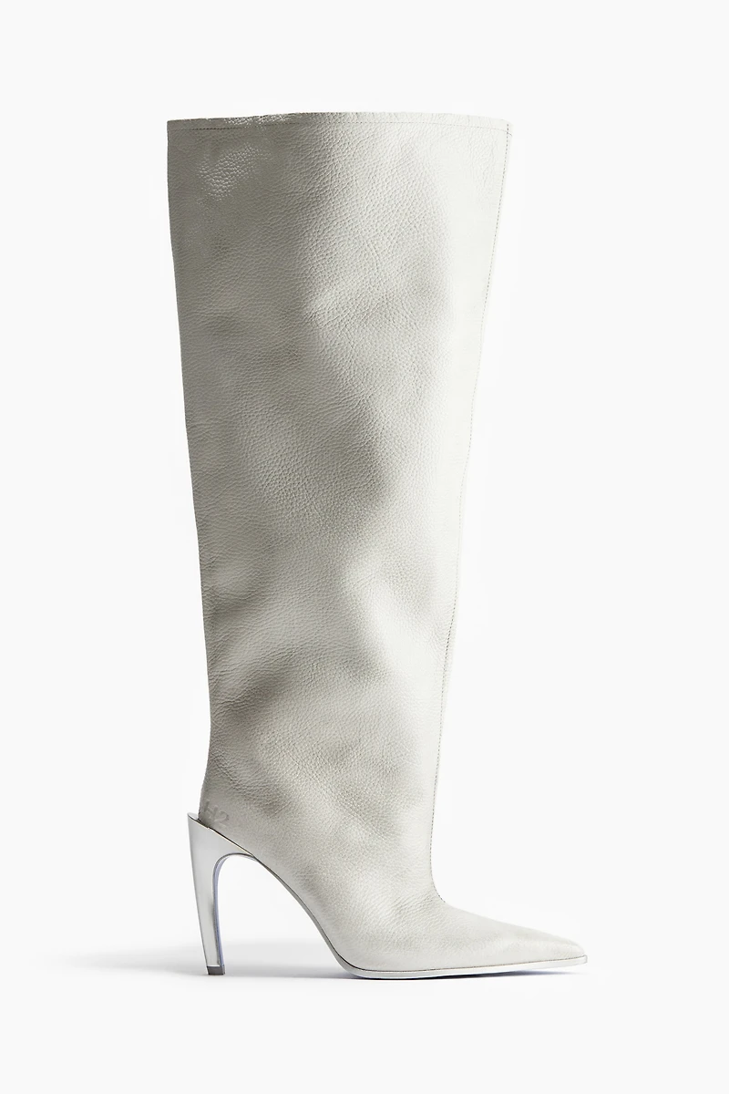 Oversized Leather Boots