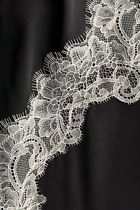 Lace-Trimmed Asymmetric Nightgown