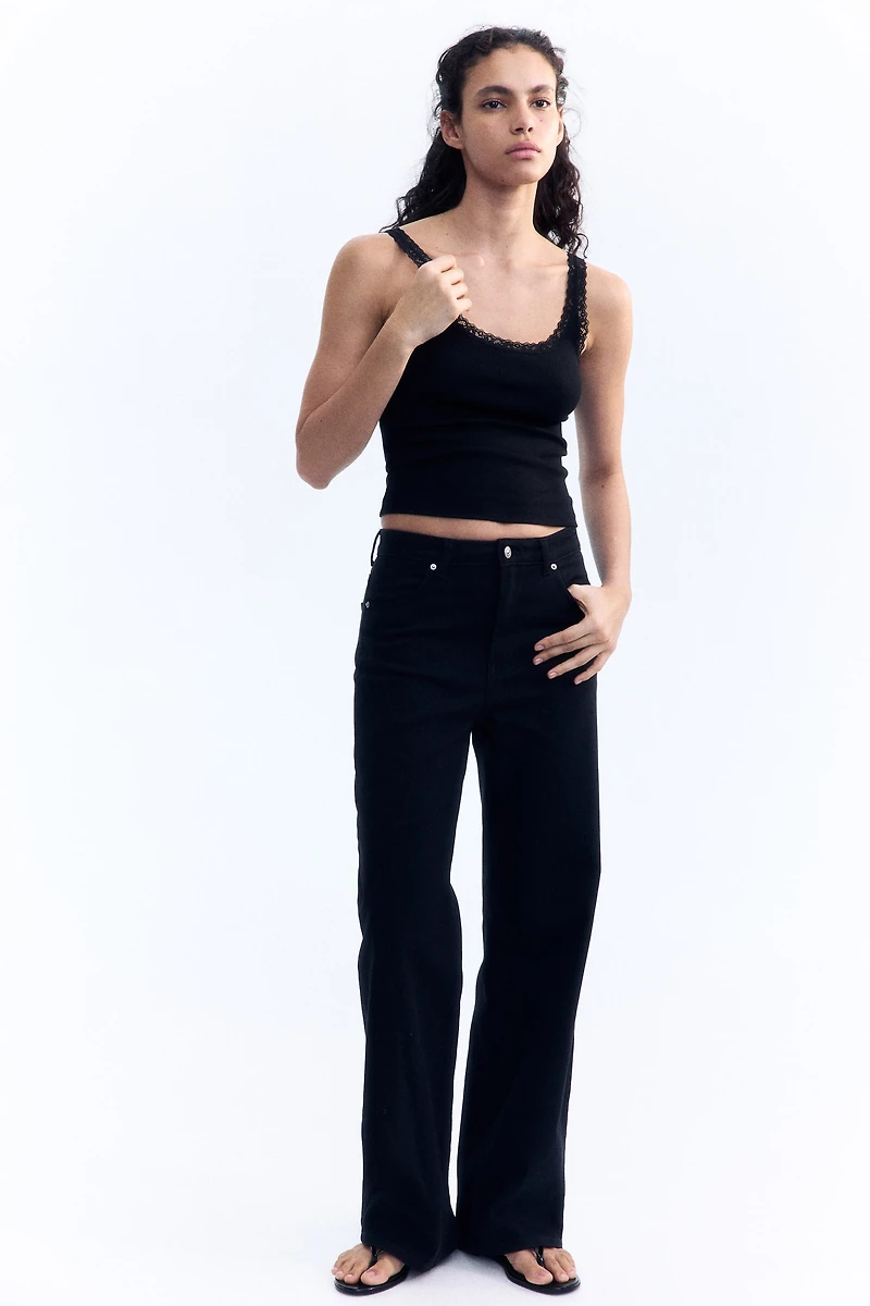 Lace-Trimmed Tank Top