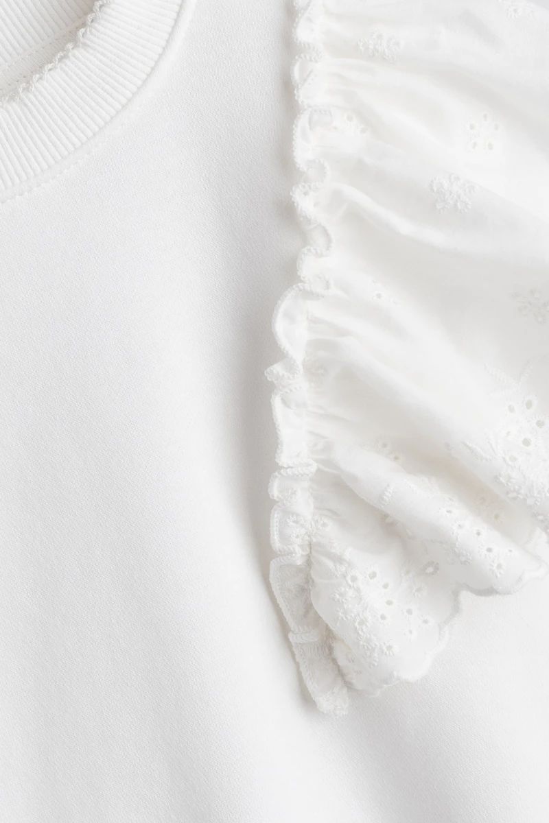 Ruffle-Trimmed Sweatshirt