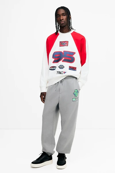 Pantalon en molleton décontracté avec motifs