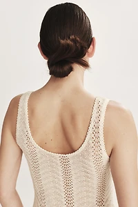 Crochet-Look Midi Dress
