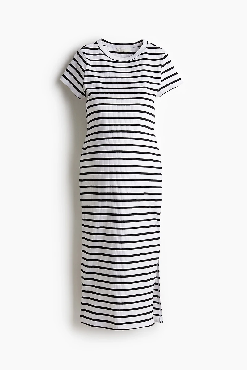 Robe T-shirt MAMA côtelée
