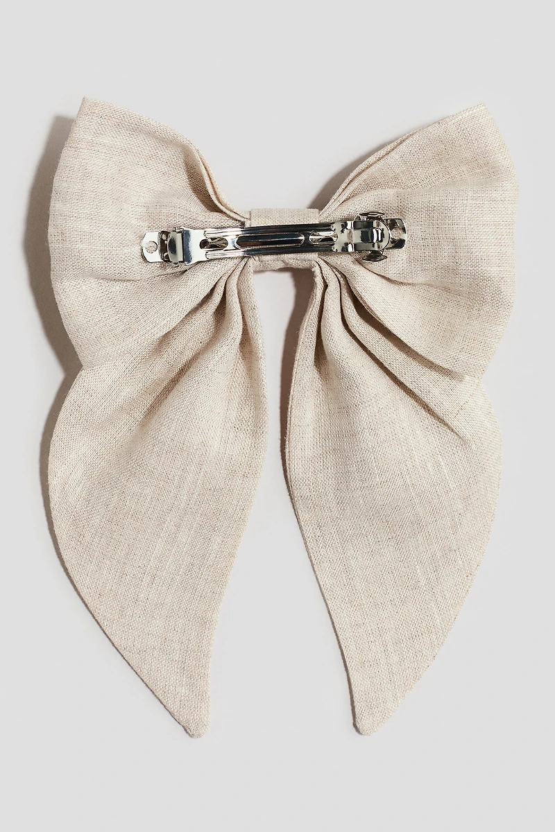 Hair Clip with Linen Bow