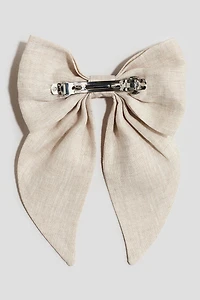 Hair Clip with Linen Bow