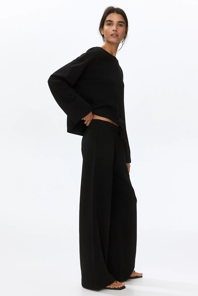 2-Piece Cotton Sweatshirt and Sweatpants Set