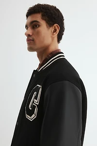 Wool-Blend Baseball Jacket